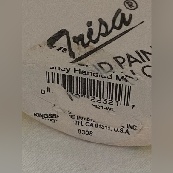 Vintage Trisa  Cat Mug  cat shaped handle 
Hand Painted 90s never used Yellow - Picture 8 of 10